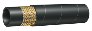 Steel wire reinforced rubber covered hydraulic hose